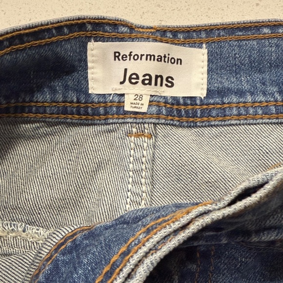 Reformation Clara High Rise Wide Leg Jeans Size 28 - Picture 6 of 12